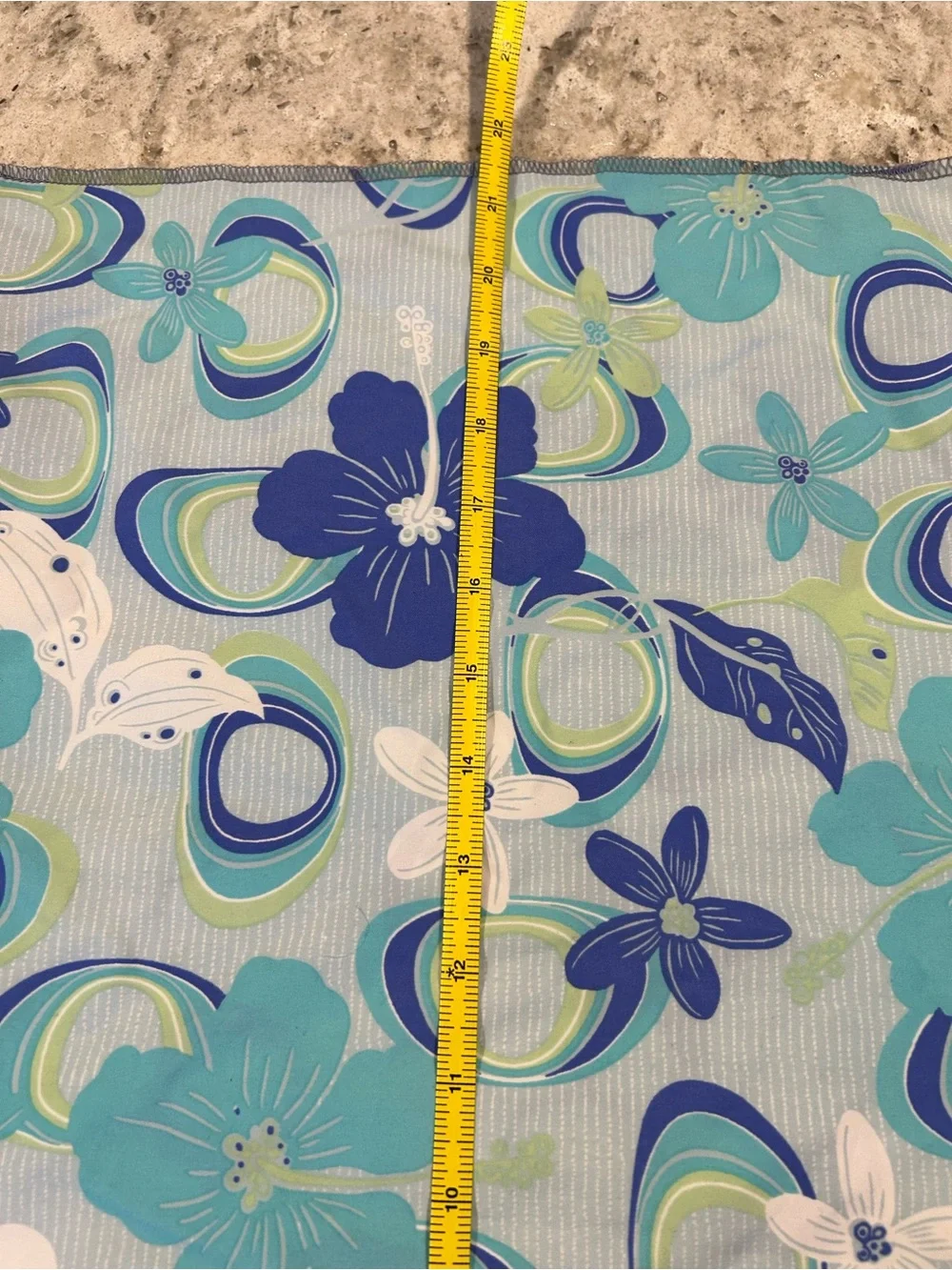 Patagonia Floral Drawstring Bag in Blue, Teal, White